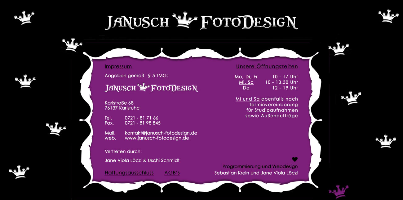 Janusch Fotodesign, Karlstr. 68, 76137 Karlsruhe